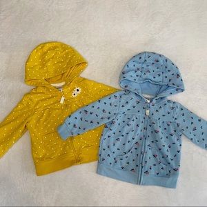 Carter’s Baby Girl Zip Up Hooded Sweatshirts